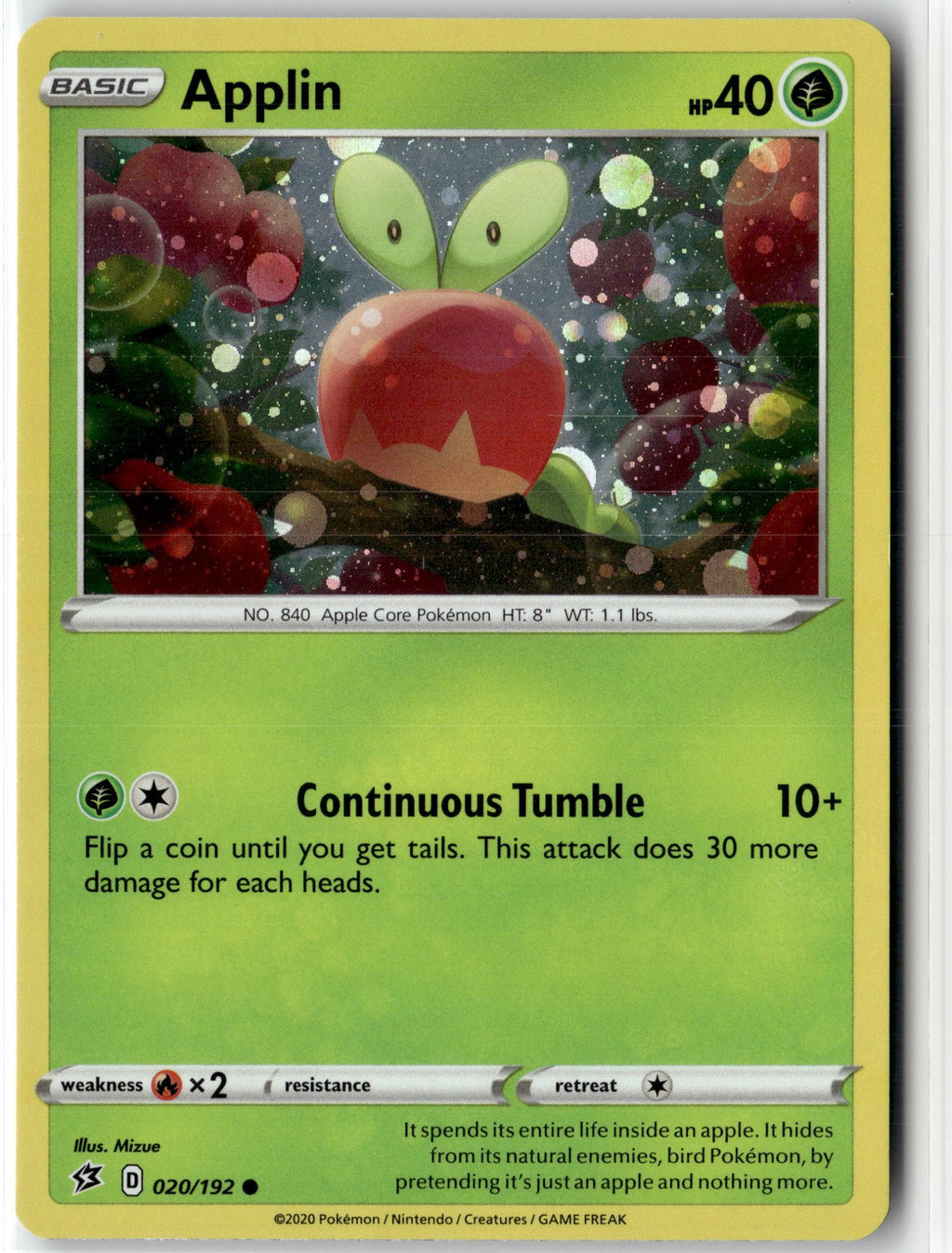 Applin - 020/192 (Cosmos Holo)
