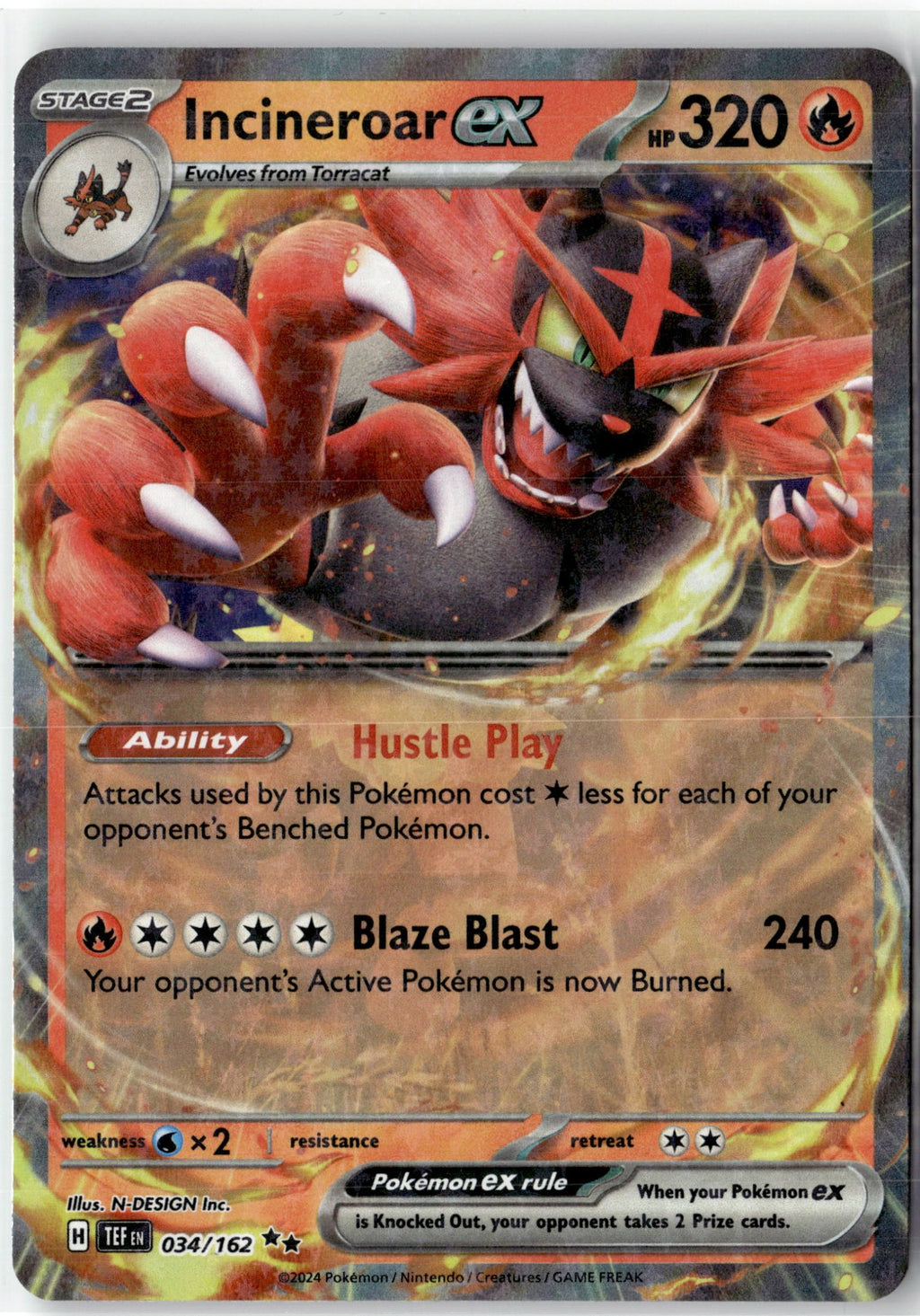 Incineroar ex - 034/162