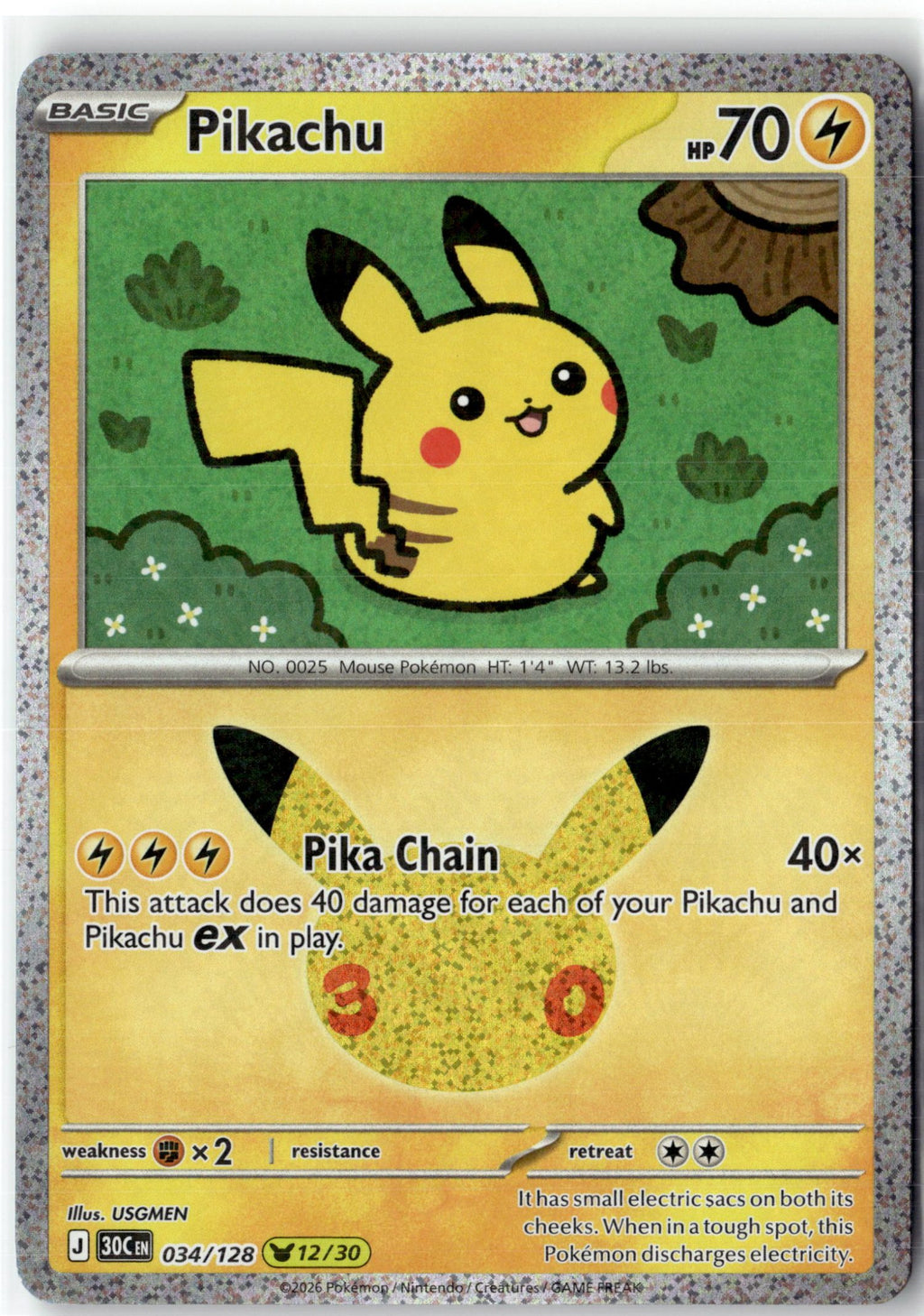 Pikachu - 034/128