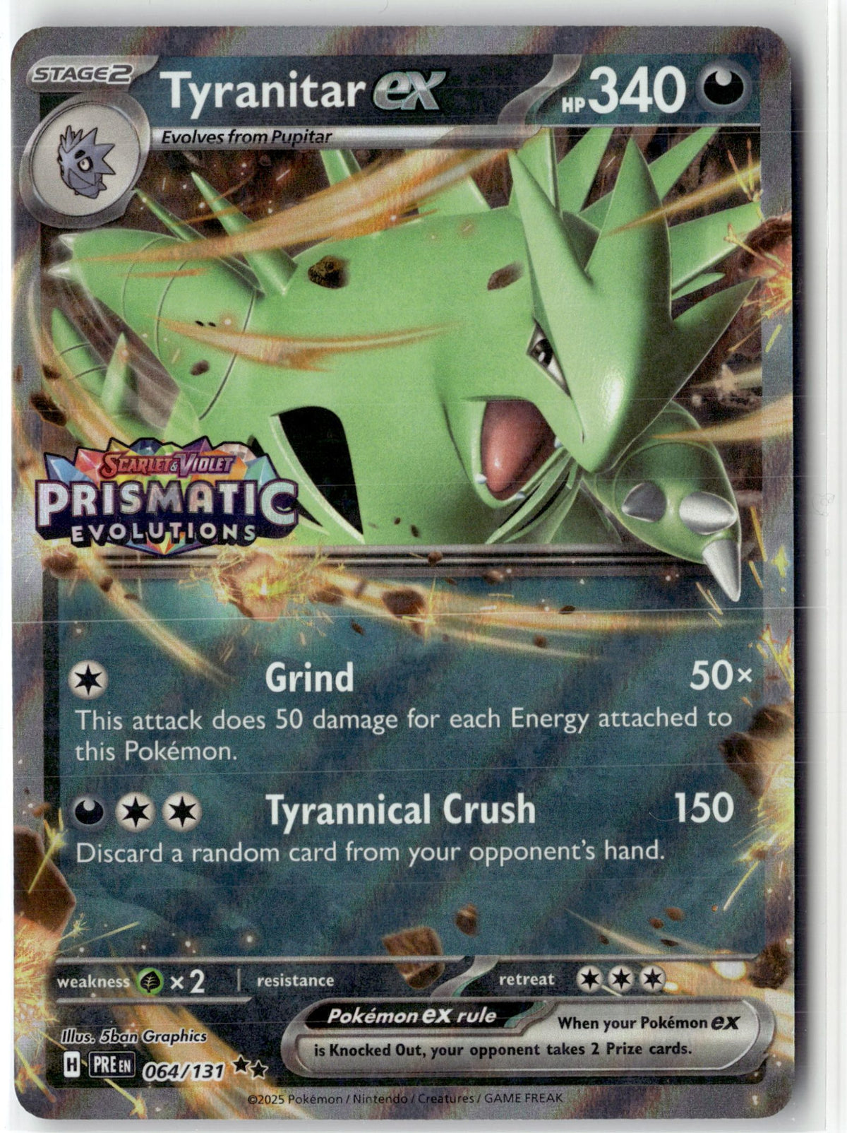 Tyranitar ex (Prismatic Evolutions Stamp)